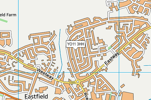 YO11 3HH map - OS VectorMap District (Ordnance Survey)