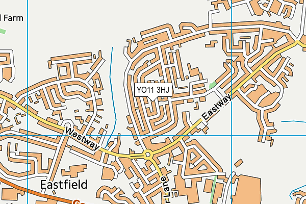 YO11 3HJ map - OS VectorMap District (Ordnance Survey)