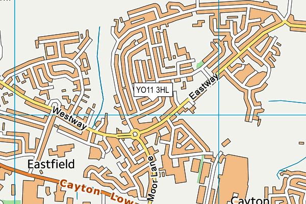 YO11 3HL map - OS VectorMap District (Ordnance Survey)