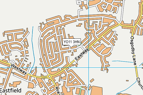 YO11 3HN map - OS VectorMap District (Ordnance Survey)