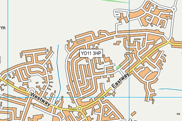 YO11 3HP map - OS VectorMap District (Ordnance Survey)
