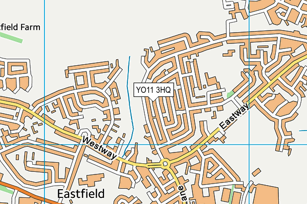 YO11 3HQ map - OS VectorMap District (Ordnance Survey)