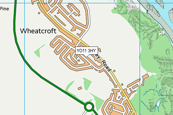 YO11 3HY map - OS VectorMap District (Ordnance Survey)