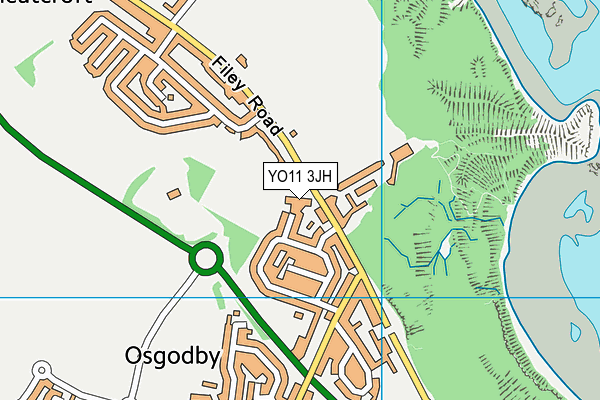 YO11 3JH map - OS VectorMap District (Ordnance Survey)