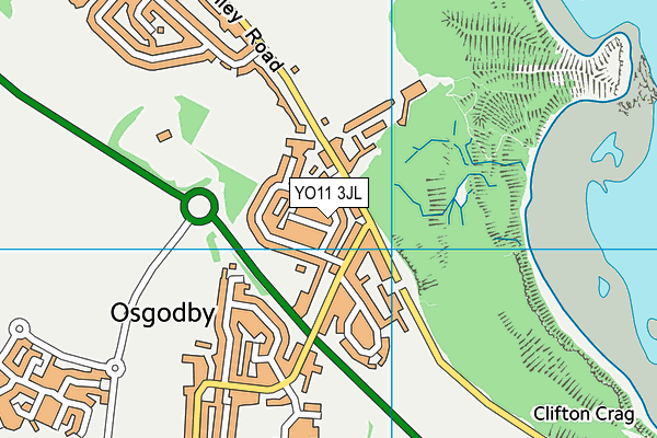 YO11 3JL map - OS VectorMap District (Ordnance Survey)