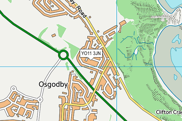 YO11 3JN map - OS VectorMap District (Ordnance Survey)