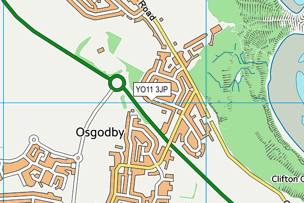 YO11 3JP map - OS VectorMap District (Ordnance Survey)