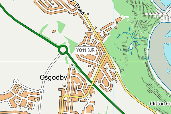 YO11 3JR map - OS VectorMap District (Ordnance Survey)