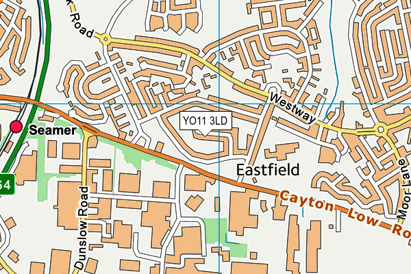 YO11 3LD map - OS VectorMap District (Ordnance Survey)