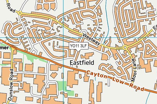 YO11 3LF map - OS VectorMap District (Ordnance Survey)