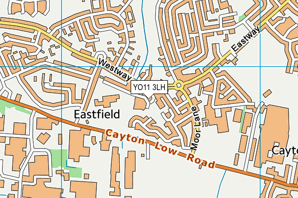 YO11 3LH map - OS VectorMap District (Ordnance Survey)