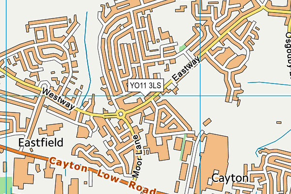 YO11 3LS map - OS VectorMap District (Ordnance Survey)