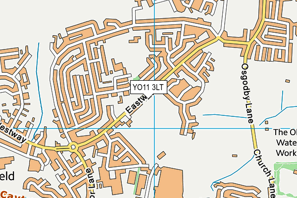 Eastway Playing Field map (YO11 3LT) - OS VectorMap District (Ordnance Survey)