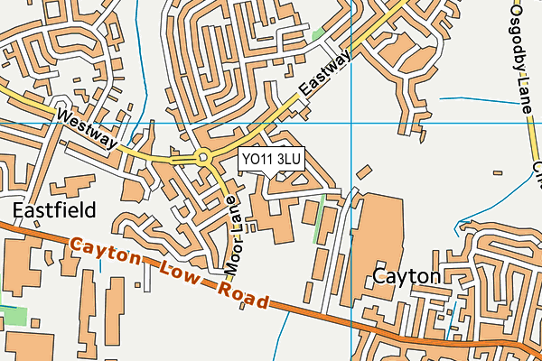 YO11 3LU map - OS VectorMap District (Ordnance Survey)