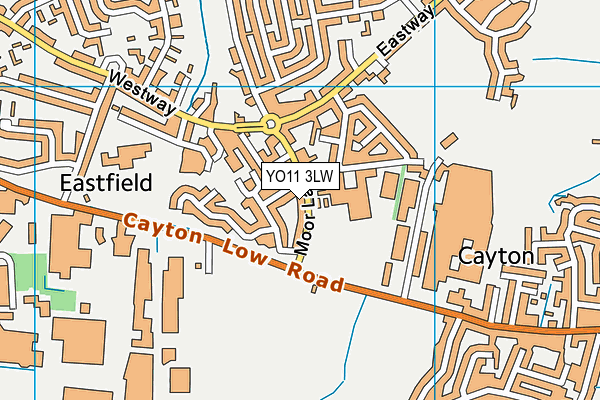 Pindar Leisure Centre map (YO11 3LW) - OS VectorMap District (Ordnance Survey)
