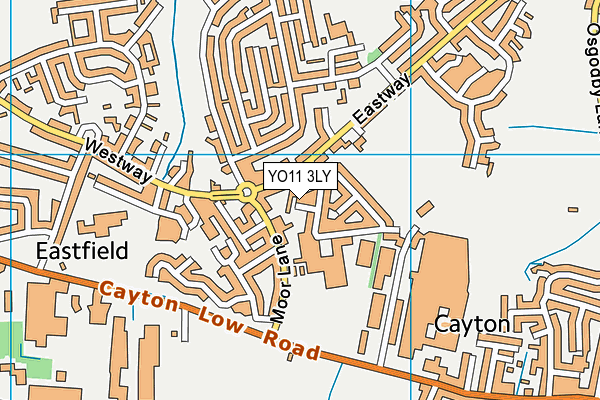 YO11 3LY map - OS VectorMap District (Ordnance Survey)