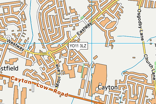 YO11 3LZ map - OS VectorMap District (Ordnance Survey)