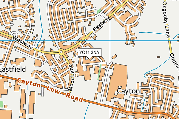YO11 3NA map - OS VectorMap District (Ordnance Survey)