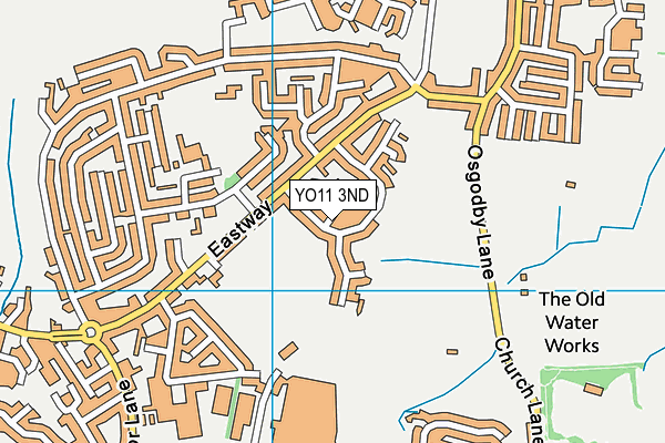 YO11 3ND map - OS VectorMap District (Ordnance Survey)