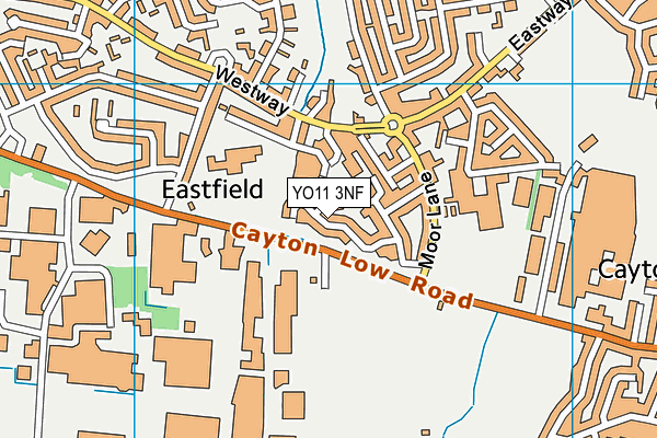 YO11 3NF map - OS VectorMap District (Ordnance Survey)