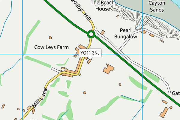 YO11 3NJ map - OS VectorMap District (Ordnance Survey)