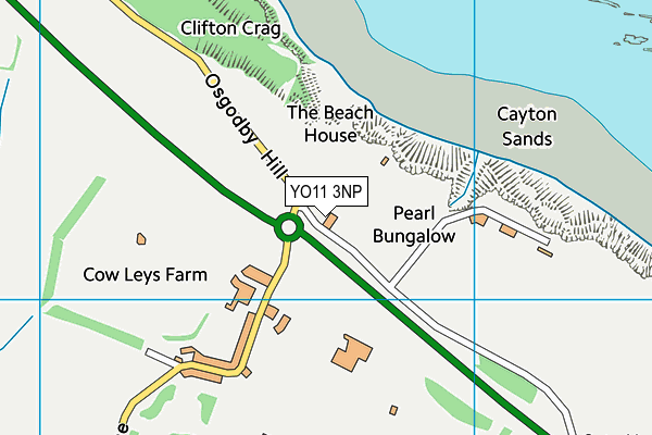 YO11 3NP map - OS VectorMap District (Ordnance Survey)