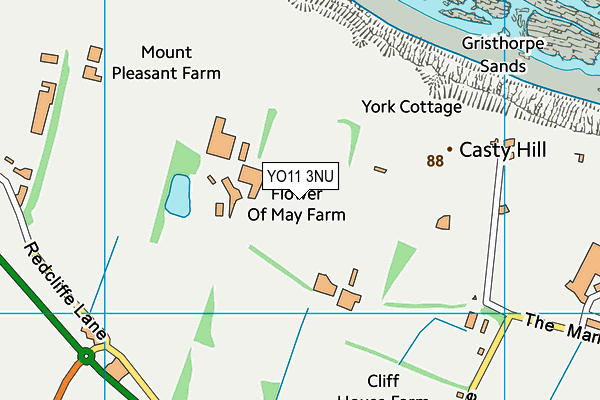 YO11 3NU map - OS VectorMap District (Ordnance Survey)