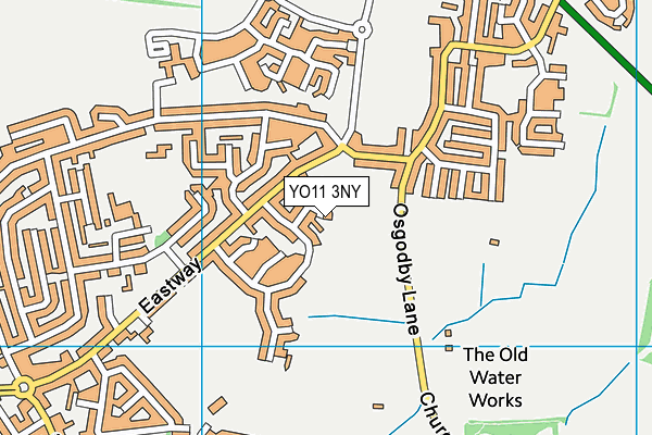 YO11 3NY map - OS VectorMap District (Ordnance Survey)