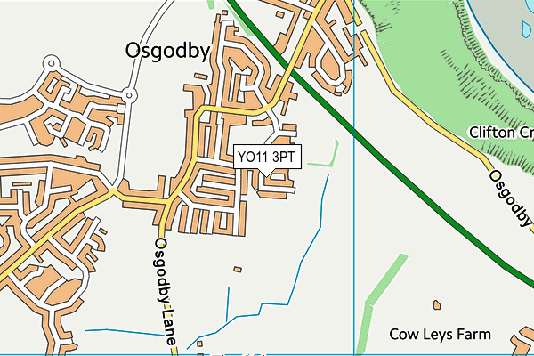 YO11 3PT map - OS VectorMap District (Ordnance Survey)