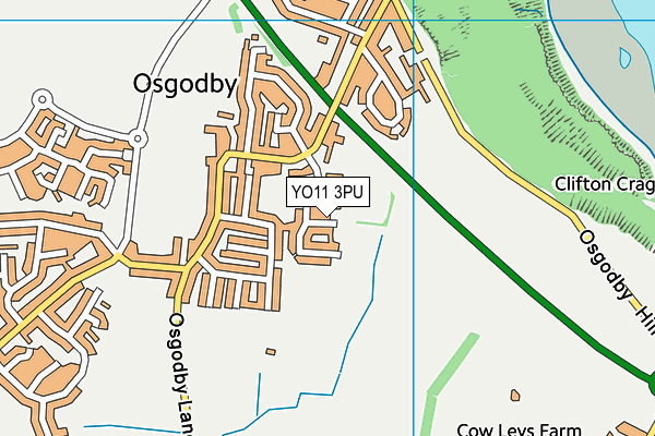 YO11 3PU map - OS VectorMap District (Ordnance Survey)