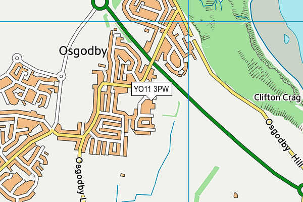 YO11 3PW map - OS VectorMap District (Ordnance Survey)