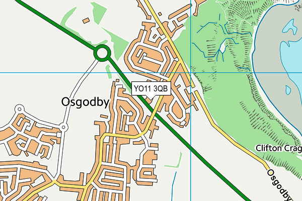 YO11 3QB map - OS VectorMap District (Ordnance Survey)