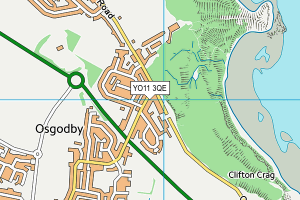 YO11 3QE map - OS VectorMap District (Ordnance Survey)