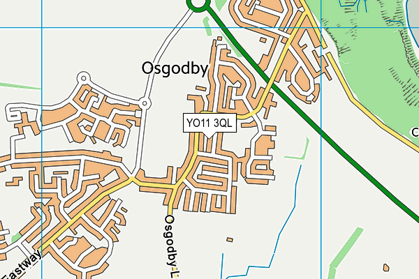 YO11 3QL map - OS VectorMap District (Ordnance Survey)