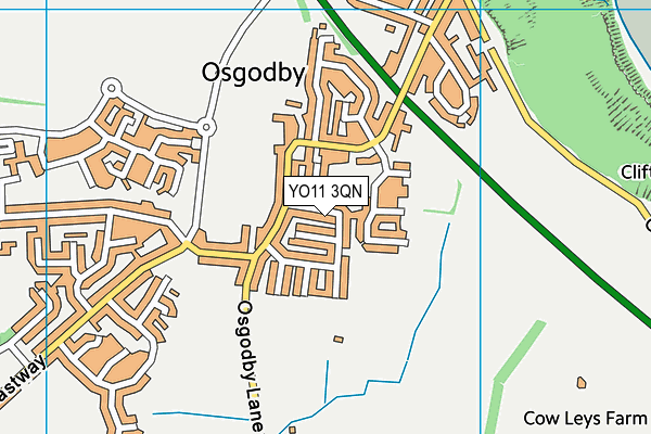 YO11 3QN map - OS VectorMap District (Ordnance Survey)