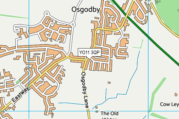 YO11 3QP map - OS VectorMap District (Ordnance Survey)
