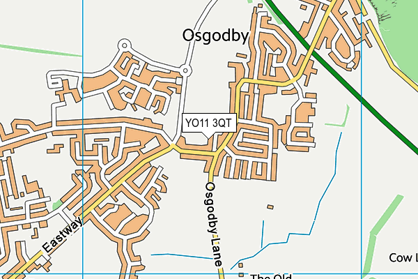YO11 3QT map - OS VectorMap District (Ordnance Survey)