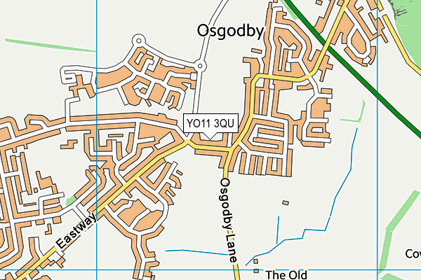 YO11 3QU map - OS VectorMap District (Ordnance Survey)