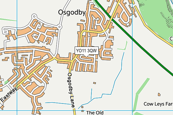 YO11 3QW map - OS VectorMap District (Ordnance Survey)