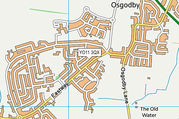 YO11 3QX map - OS VectorMap District (Ordnance Survey)