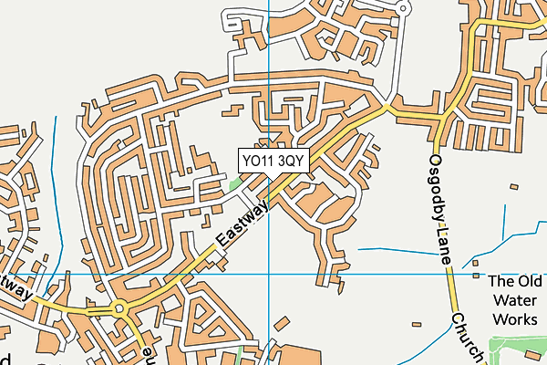 YO11 3QY map - OS VectorMap District (Ordnance Survey)