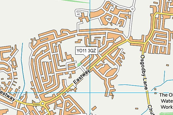 YO11 3QZ map - OS VectorMap District (Ordnance Survey)