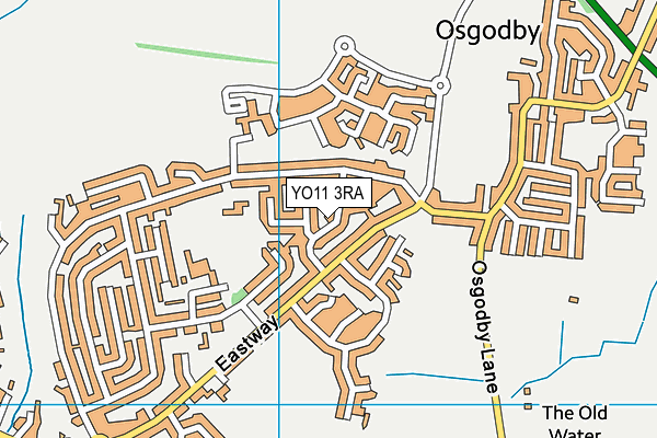 YO11 3RA map - OS VectorMap District (Ordnance Survey)