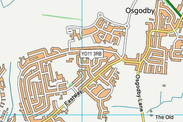 YO11 3RB map - OS VectorMap District (Ordnance Survey)