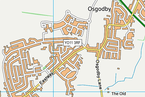 YO11 3RF map - OS VectorMap District (Ordnance Survey)