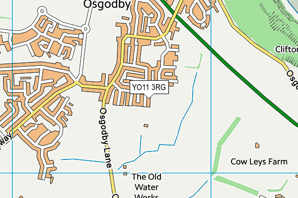 YO11 3RG map - OS VectorMap District (Ordnance Survey)