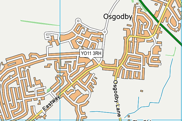 YO11 3RH map - OS VectorMap District (Ordnance Survey)