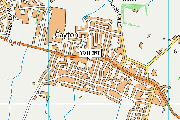 YO11 3RT map - OS VectorMap District (Ordnance Survey)