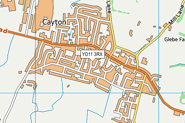 YO11 3RX map - OS VectorMap District (Ordnance Survey)