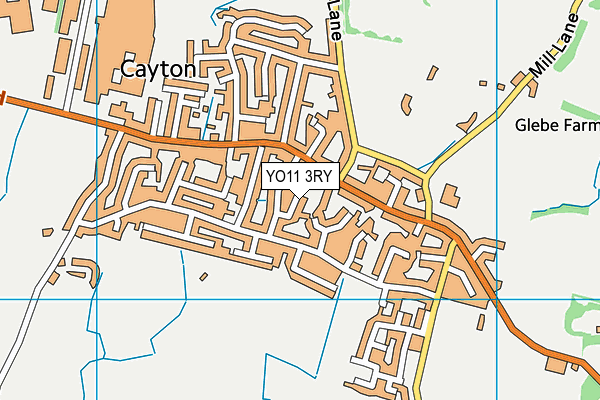 YO11 3RY map - OS VectorMap District (Ordnance Survey)